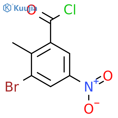 3-Bromo-2-methyl-5-nitrobenzoyl chloride structure