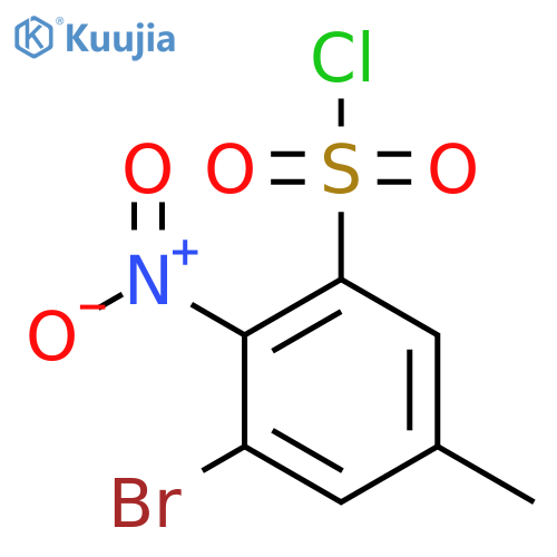 3-Bromo-5-methyl-2-nitrobenzenesulfonyl chloride structure