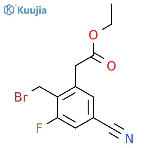 Ethyl 2-bromomethyl-5-cyano-3-fluorophenylacetate structure