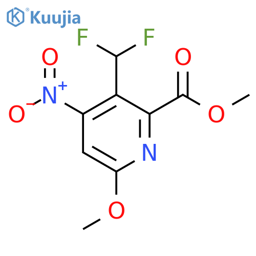 Methyl 3-(difluoromethyl)-6-methoxy-4-nitropyridine-2-carboxylate structure