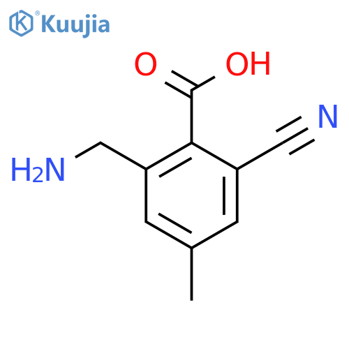 2-Aminomethyl-6-cyano-4-methylbenzoic acid structure