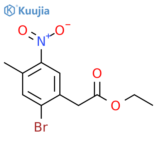Ethyl 2-bromo-4-methyl-5-nitrophenylacetate structure