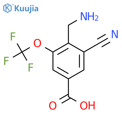 4-Aminomethyl-3-cyano-5-(trifluoromethoxy)benzoic acid structure