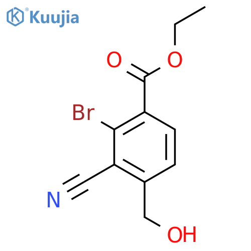 Ethyl 2-bromo-3-cyano-4-(hydroxymethyl)benzoate structure