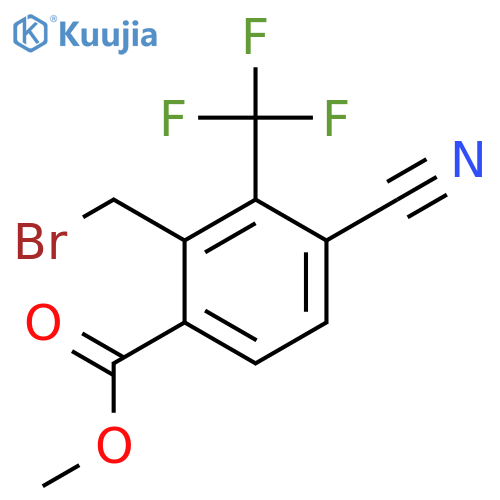 Methyl 2-bromomethyl-4-cyano-3-(trifluoromethyl)benzoate structure