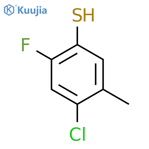4-Chloro-2-fluoro-5-methylthiophenol structure
