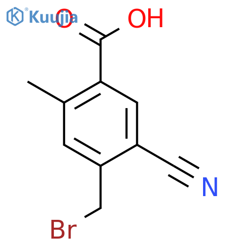 4-Bromomethyl-5-cyano-2-methylbenzoic acid structure