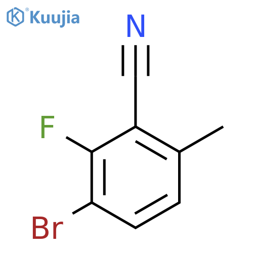 3-bromo-2-fluoro-6-methylbenzonitrile structure