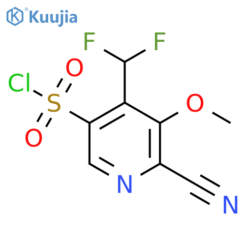 2-Cyano-4-(difluoromethyl)-3-methoxypyridine-5-sulfonyl chloride structure