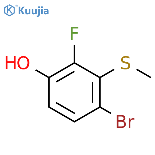 4-Bromo-2-fluoro-3-(methylthio)phenol structure