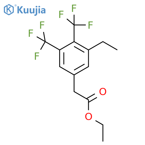 Ethyl 3,4-bis(trifluoromethyl)-5-ethylphenylacetate structure