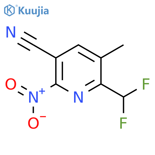 5-Cyano-2-(difluoromethyl)-3-methyl-6-nitropyridine structure