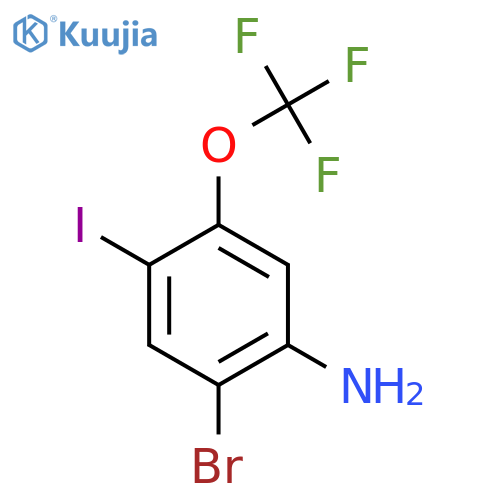 2-Bromo-4-iodo-5-(trifluoromethoxy)aniline structure