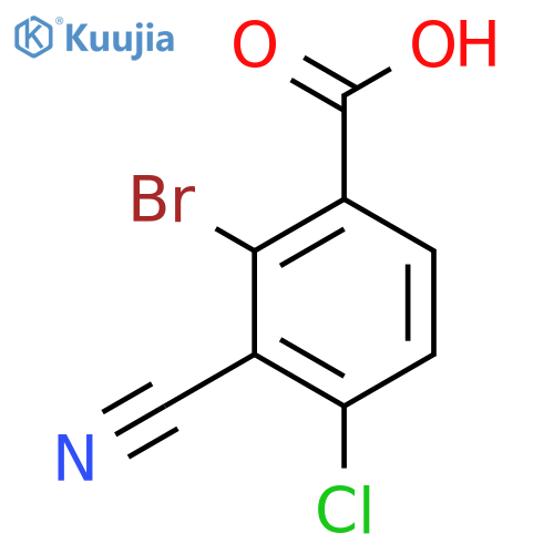 2-Bromo-4-chloro-3-cyanobenzoic acid structure