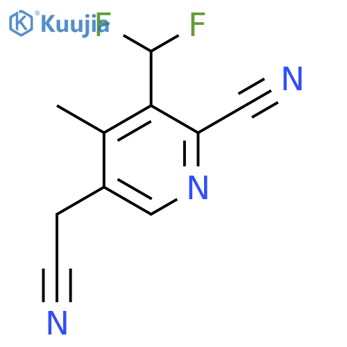 2-Cyano-3-(difluoromethyl)-4-methylpyridine-5-acetonitrile structure