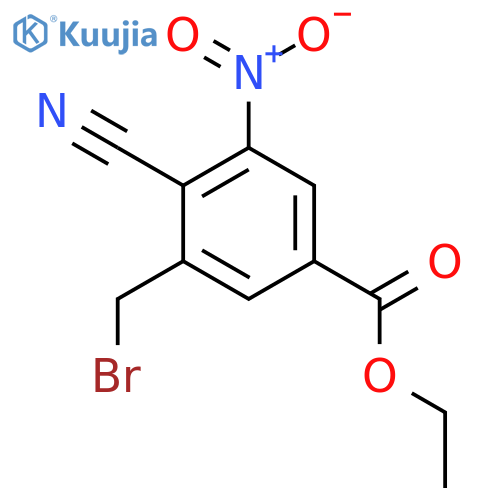 Ethyl 3-bromomethyl-4-cyano-5-nitrobenzoate structure