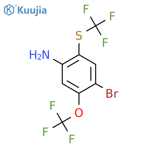 4-Bromo-5-trifluoromethoxy-2-(trifluoromethylthio)aniline structure