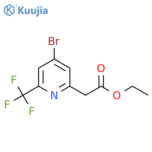 Ethyl 4-bromo-2-(trifluoromethyl)pyridine-6-acetate structure
