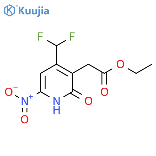 Ethyl 4-(difluoromethyl)-2-hydroxy-6-nitropyridine-3-acetate structure