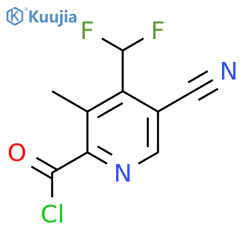 5-Cyano-4-(difluoromethyl)-3-methylpyridine-2-carbonyl chloride structure