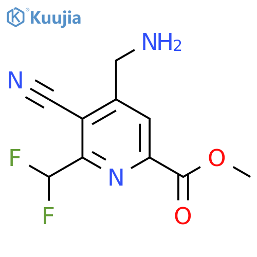 Methyl 4-(aminomethyl)-3-cyano-2-(difluoromethyl)pyridine-6-carboxylate structure