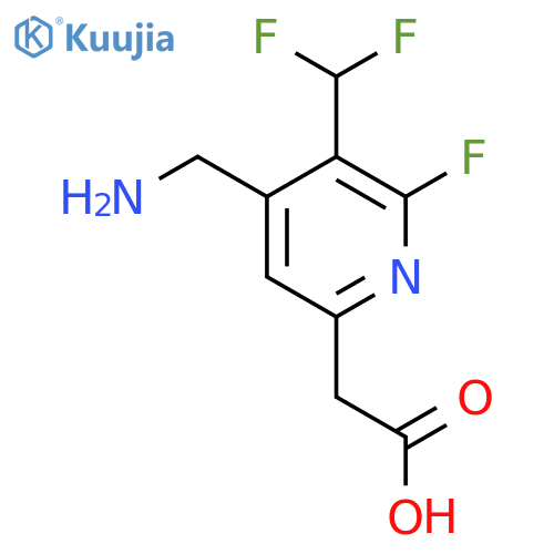 4-(Aminomethyl)-3-(difluoromethyl)-2-fluoropyridine-6-acetic acid structure
