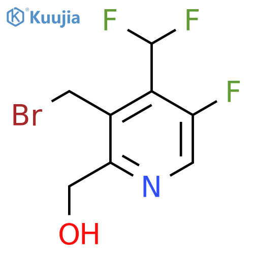 3-(Bromomethyl)-4-(difluoromethyl)-5-fluoropyridine-2-methanol structure