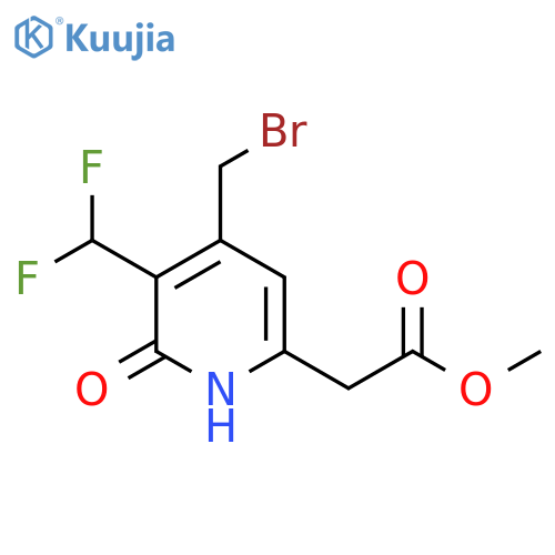 Methyl 4-(bromomethyl)-3-(difluoromethyl)-2-hydroxypyridine-6-acetate structure