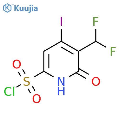 3-(Difluoromethyl)-2-hydroxy-4-iodopyridine-6-sulfonyl chloride structure