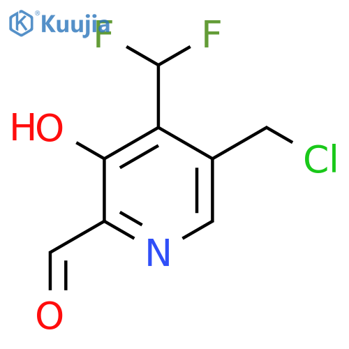 5-(Chloromethyl)-4-(difluoromethyl)-3-hydroxypyridine-2-carboxaldehyde structure