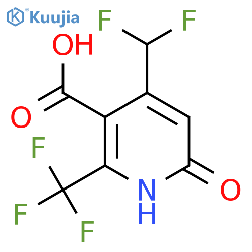 4-(Difluoromethyl)-6-hydroxy-2-(trifluoromethyl)pyridine-3-carboxylic acid structure