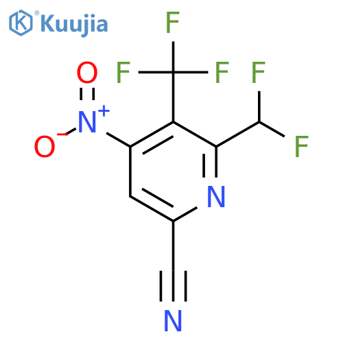 6-Cyano-2-(difluoromethyl)-4-nitro-3-(trifluoromethyl)pyridine structure