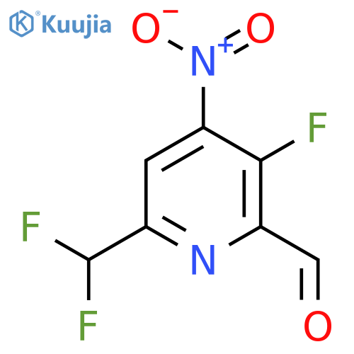 6-(Difluoromethyl)-3-fluoro-4-nitropyridine-2-carboxaldehyde structure