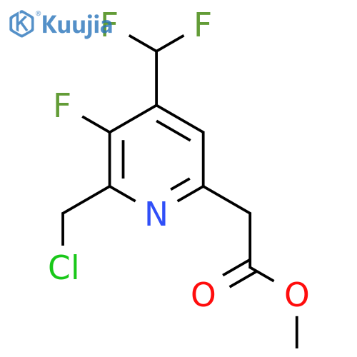 Methyl 2-(chloromethyl)-4-(difluoromethyl)-3-fluoropyridine-6-acetate structure