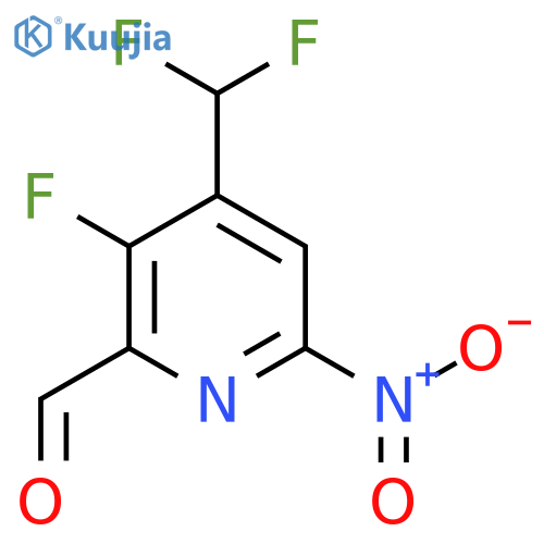 4-(Difluoromethyl)-3-fluoro-6-nitropyridine-2-carboxaldehyde structure