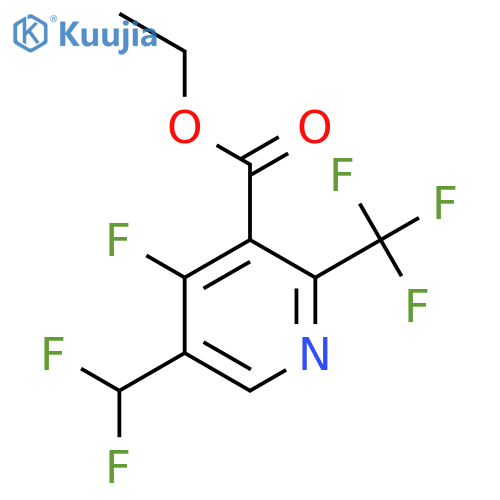 Ethyl 5-(difluoromethyl)-4-fluoro-2-(trifluoromethyl)pyridine-3-carboxylate structure