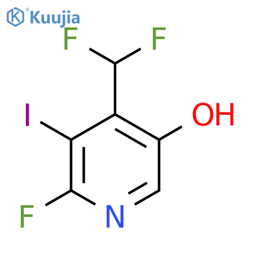 4-(Difluoromethyl)-2-fluoro-5-hydroxy-3-iodopyridine structure