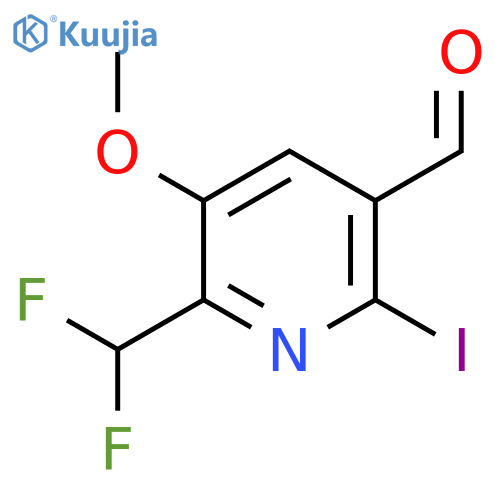 2-(Difluoromethyl)-6-iodo-3-methoxypyridine-5-carboxaldehyde structure
