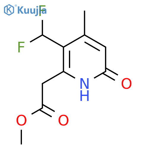 Methyl 3-(difluoromethyl)-6-hydroxy-4-methylpyridine-2-acetate structure