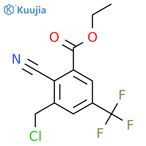 Ethyl 3-chloromethyl-2-cyano-5-(trifluoromethyl)benzoate structure
