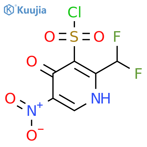 2-(Difluoromethyl)-4-hydroxy-5-nitropyridine-3-sulfonyl chloride structure