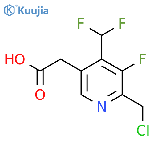 2-(Chloromethyl)-4-(difluoromethyl)-3-fluoropyridine-5-acetic acid structure