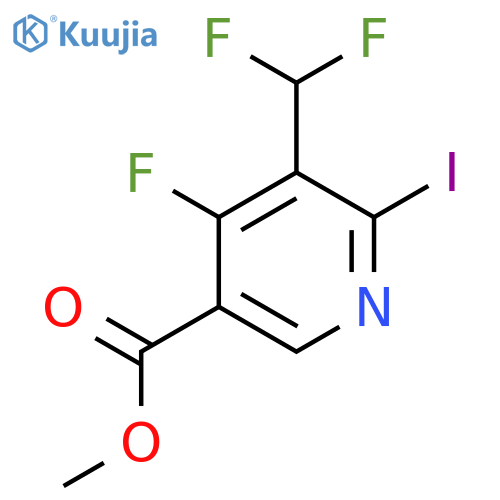 Methyl 3-(difluoromethyl)-4-fluoro-2-iodopyridine-5-carboxylate structure