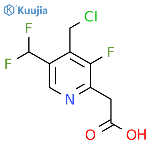 4-(Chloromethyl)-5-(difluoromethyl)-3-fluoropyridine-2-acetic acid structure