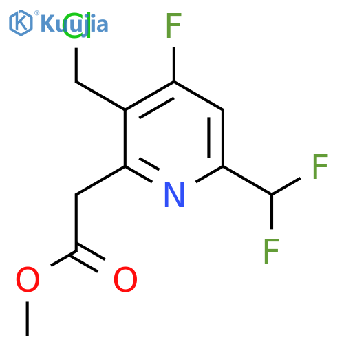 Methyl 3-(chloromethyl)-6-(difluoromethyl)-4-fluoropyridine-2-acetate structure