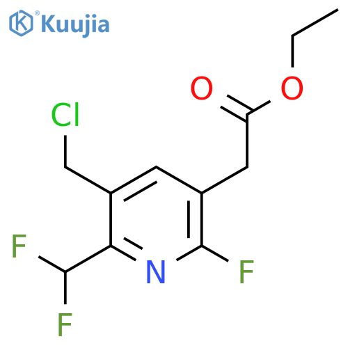 Ethyl 3-(chloromethyl)-2-(difluoromethyl)-6-fluoropyridine-5-acetate structure
