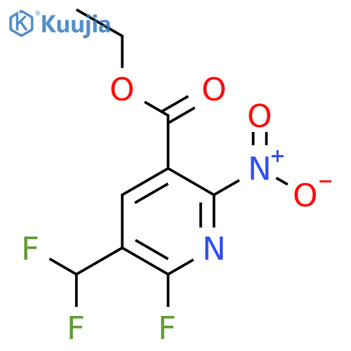 Ethyl 3-(difluoromethyl)-2-fluoro-6-nitropyridine-5-carboxylate structure