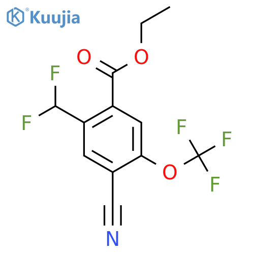 Ethyl 4-cyano-2-difluoromethyl-5-(trifluoromethoxy)benzoate structure
