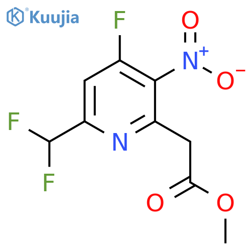Methyl 6-(difluoromethyl)-4-fluoro-3-nitropyridine-2-acetate structure