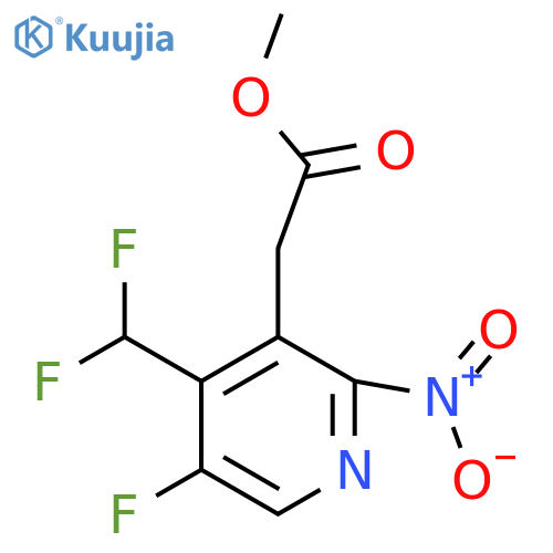 Methyl 4-(difluoromethyl)-5-fluoro-2-nitropyridine-3-acetate structure
